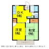 ｼﾞｭﾈｽｻﾄﾐ 2DKの間取り