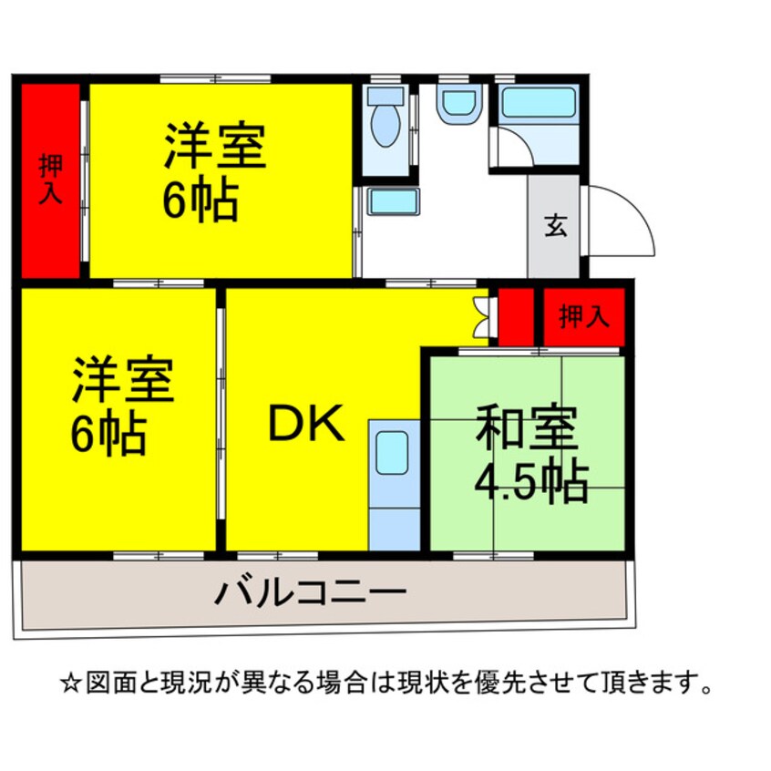 間取図 ﾋﾞﾚｯｼﾞﾊｳｽ成田1号棟