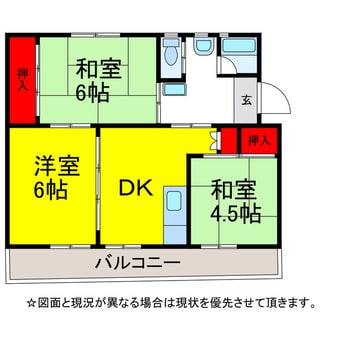 間取図 ﾋﾞﾚｯｼﾞﾊｳｽ成田1号棟