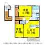 ｳﾞｨﾗⅢ番館 2LDKの間取り