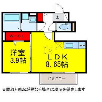 間取図 ﾌﾛｰﾗﾙｺｰﾄ水無