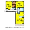 ｲｸﾞﾚｯﾄ1番館 2LDKの間取り