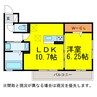 ﾐﾂﾊｳｽﾍｷｻ 1LDKの間取り