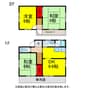 富里市新橋貸家 3DKの間取り
