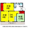 ﾋﾞﾚｯｼﾞﾊｳｽ成田2号棟 3DKの間取り