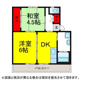 間取図 ﾋﾞﾚｯｼﾞﾊｳｽ成田4号棟