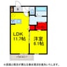 ﾘｱﾝ ﾃﾗｽB棟 1LDKの間取り