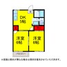 高木ﾊｲﾂ 2DKの間取り