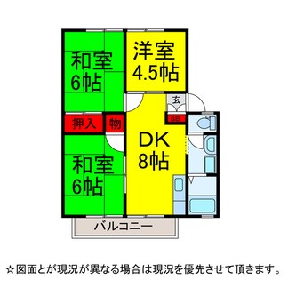 間取図 ﾊﾟｽﾄﾗｰﾙⅢ