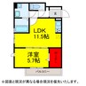 D-ROOM　IGODAI 1LDKの間取り