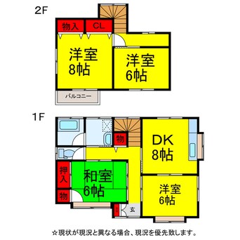 間取図 八街は23ｰ10貸家