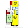 ﾘﾝﾃﾞﾝﾊｳｽＢ棟 2LDKの間取り