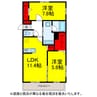 ﾄﾘｼｱYH Ⅱ 2LDKの間取り
