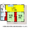 ｺｰﾎﾟ井上 2LDKの間取り