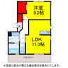 ｸﾞﾚｲｽｺｰﾄB棟 1LDKの間取り
