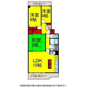 間取図 成田中央公園ｽｶｲﾊｲﾂC棟