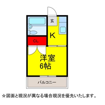間取図 ｸﾞﾘｰﾝﾊｲﾂ