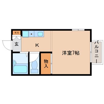 間取図 静岡鉄道静岡清水線/県総合運動場駅 徒歩13分 2階 築28年