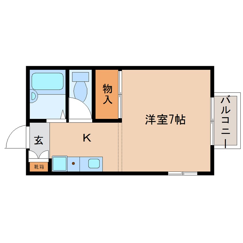 間取図 静岡鉄道静岡清水線/県総合運動場駅 徒歩13分 2階 築28年