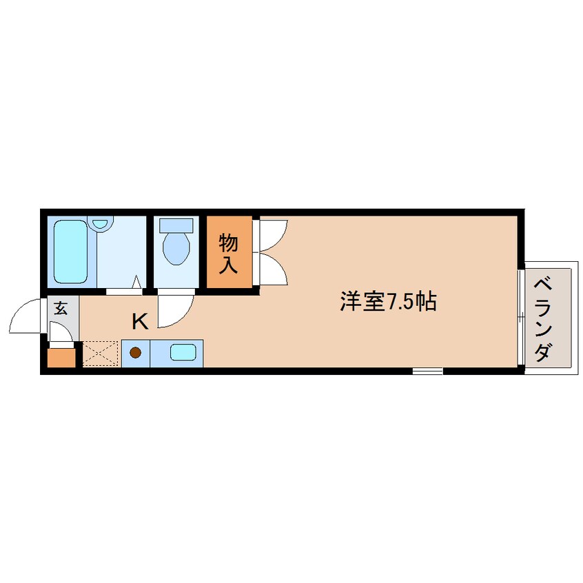 間取図 静岡鉄道静岡清水線/県総合運動場駅 徒歩13分 2階 築27年