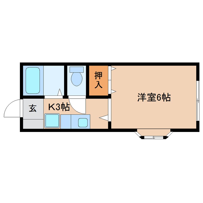 間取図 静岡鉄道静岡清水線/草薙駅 徒歩17分 1階 築32年