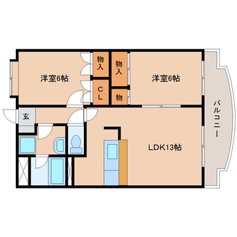 間取図 静岡鉄道静岡清水線/狐ケ崎駅 徒歩10分 2階 築24年
