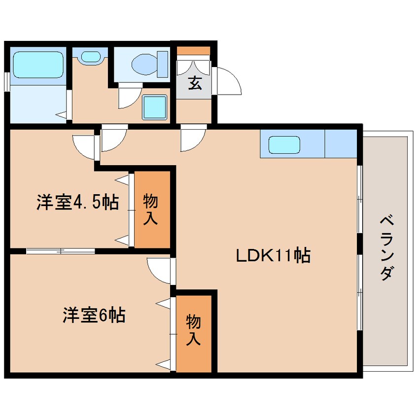 間取図 東海道本線/静岡駅 バス28分瀬名川東下車:停歩4分 1階 築21年