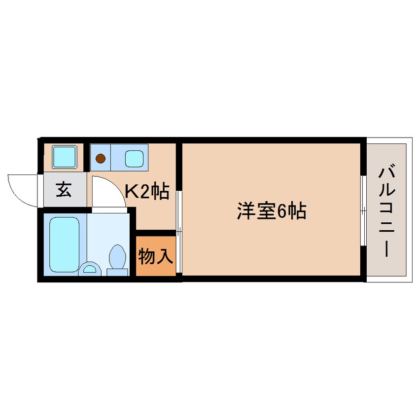 間取図 静岡鉄道静岡清水線/草薙駅 徒歩7分 1階 築37年