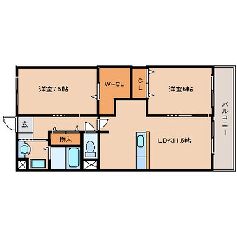 間取図 東海道本線/静岡駅 バス26分フレスポ静岡下車:停歩4分 2階 築19年