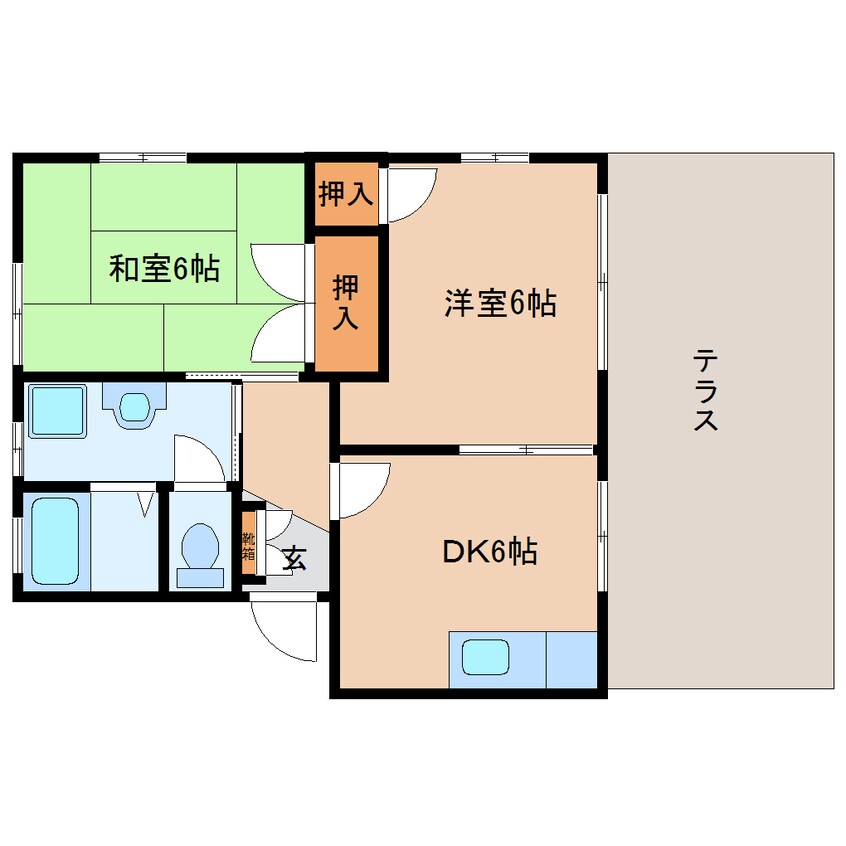 間取図 静岡鉄道静岡清水線/狐ケ崎駅 徒歩17分 1階 築30年