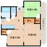 静岡鉄道静岡清水線/狐ケ崎駅 徒歩10分 3階 築51年 3Kの間取り