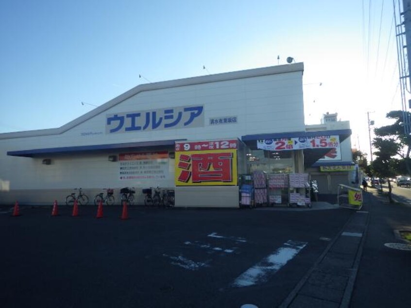 ウエルシア清水有東坂店(ドラッグストア)まで1022m 静岡鉄道静岡清水線/狐ケ崎駅 徒歩10分 3階 築51年