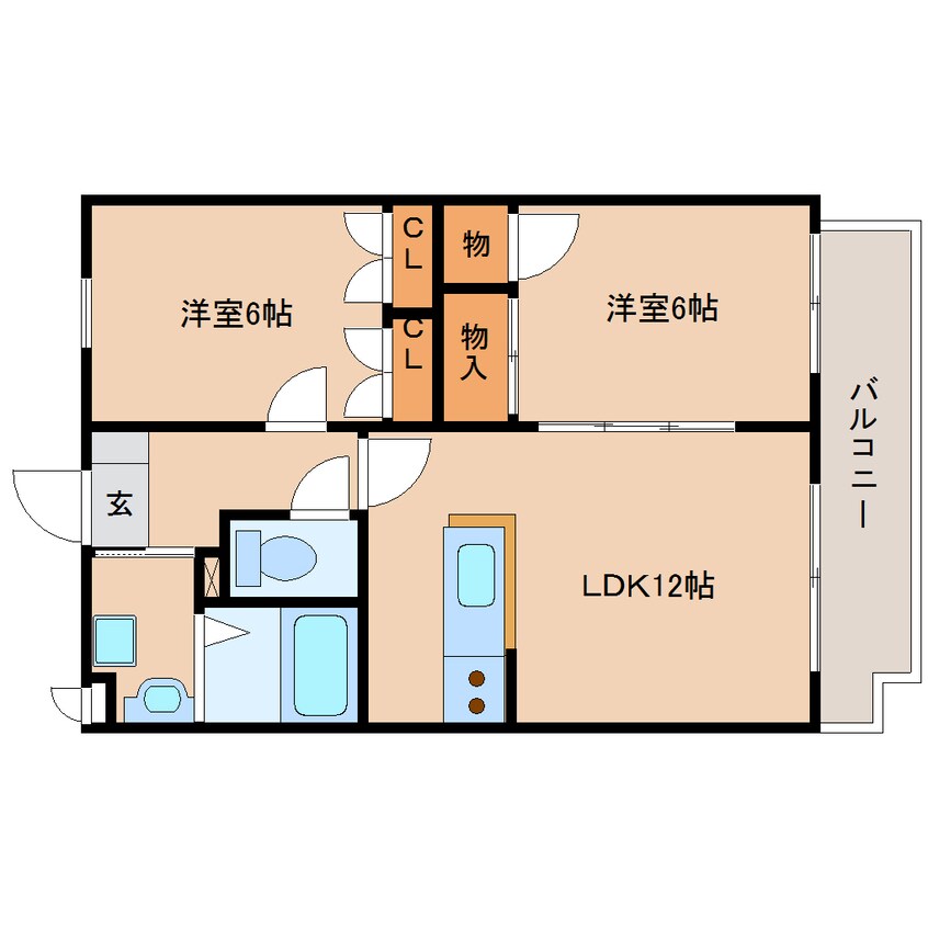 間取図 静岡鉄道静岡清水線/御門台駅 徒歩12分 1階 築24年