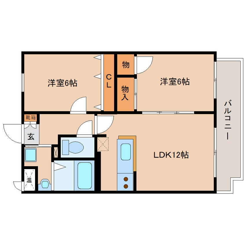 間取図 静岡鉄道静岡清水線/御門台駅 徒歩12分 1階 築26年