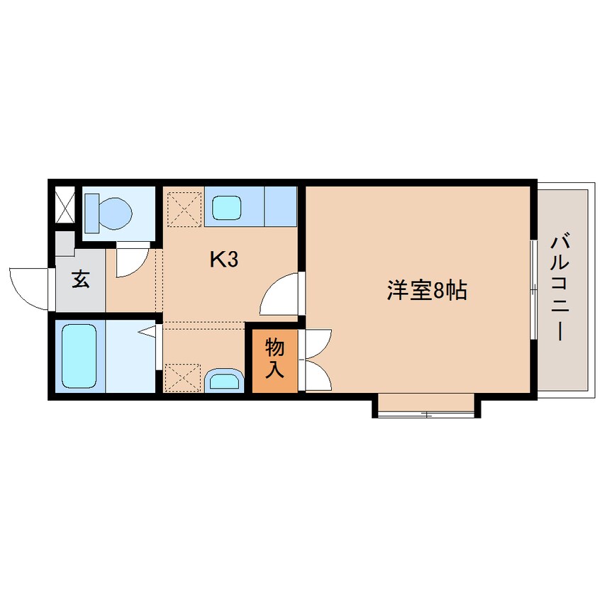 間取図 静岡鉄道静岡清水線/県立美術館前駅 徒歩6分 2階 築28年