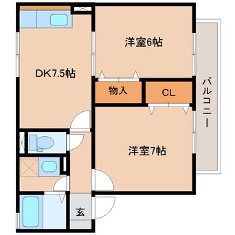 間取図 静岡鉄道静岡清水線/御門台駅 徒歩17分 1階 築20年