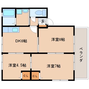 間取図 東海道本線/静岡駅 バス28分瀬名川東下車:停歩4分 2階 築21年