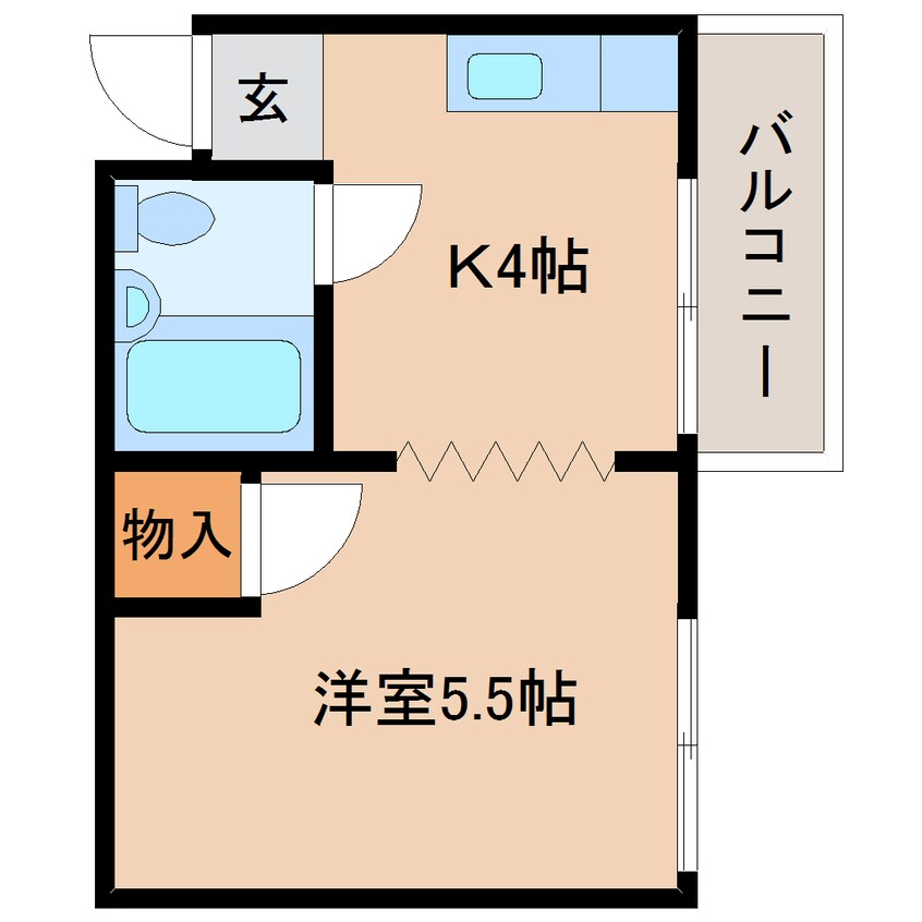 間取図 静岡鉄道静岡清水線/草薙駅 徒歩12分 1階 築52年