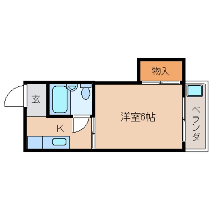 間取図 静岡鉄道静岡清水線/草薙駅 徒歩5分 2階 築36年