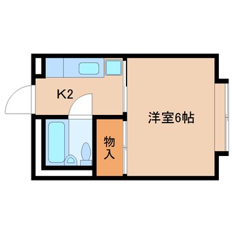 間取図 東海道本線/草薙駅 徒歩10分 3階 築38年