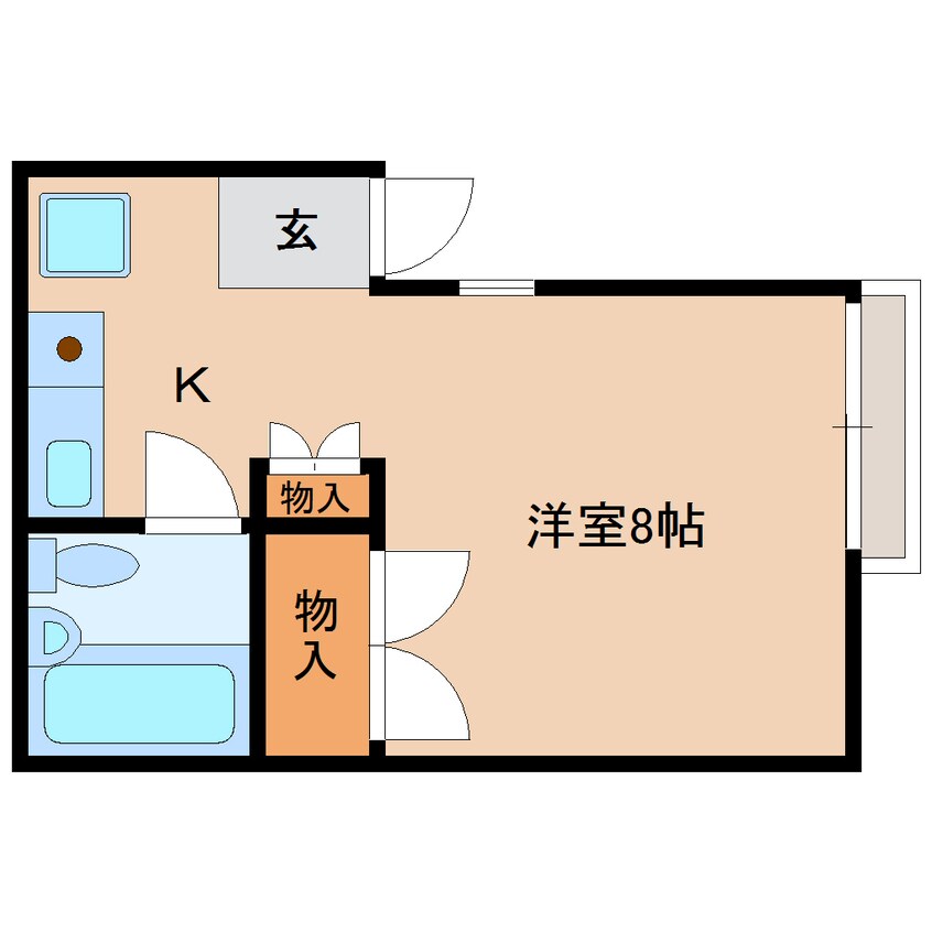 間取図 静岡鉄道静岡清水線/御門台駅 徒歩7分 1階 築37年