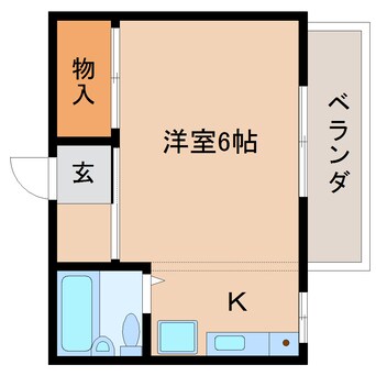 間取図 東海道本線/草薙駅 徒歩5分 1階 築39年