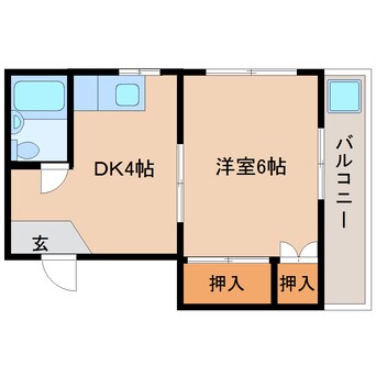 間取図 静岡鉄道静岡清水線/県総合運動場駅 徒歩10分 2階 築38年