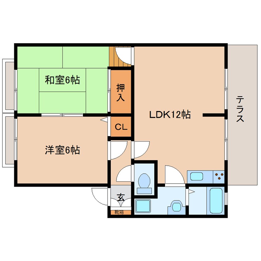 間取図 静岡鉄道静岡清水線/県総合運動場駅 徒歩3分 1階 築32年