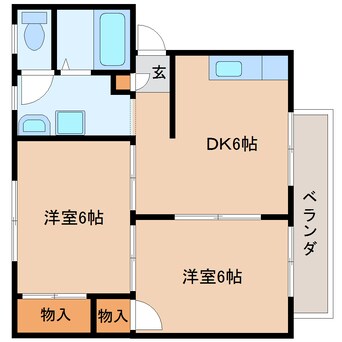 間取図 静岡鉄道静岡清水線/県総合運動場駅 徒歩15分 2階 築30年