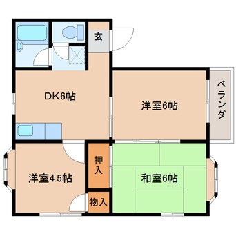 間取図 東海道本線/草薙駅 バス16分幕ヶ谷下車:停歩5分 1階 築30年