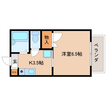 間取図 静岡鉄道静岡清水線/県立美術館前駅 徒歩19分 1階 築28年