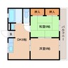 東海道本線/草薙駅 バス:28分:停歩1分 2階 築37年 2DKの間取り