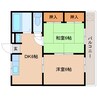 東海道本線/草薙駅 バス:28分:停歩1分 3階 築38年 2DKの間取り