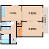 東海道本線/草薙駅 バス:20分:停歩4分 1階 築26年 2DKの間取り